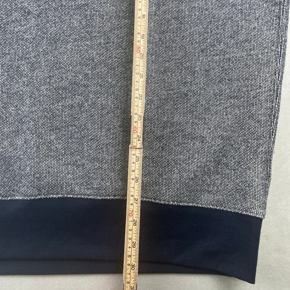 J Crew Authentic Fleece Sweatshirt XL‎ Blue Heathered Raglan Crew Neck Pullover